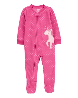 Baby 1-Piece Unicorn Fleece Footie Pajamas