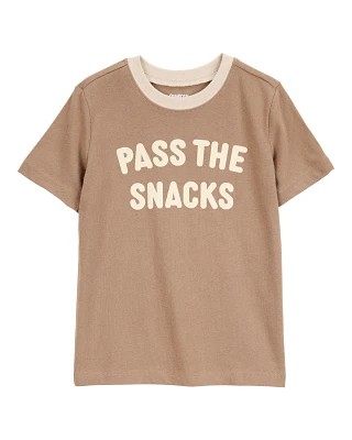 Toddler Pass the Snacks Short-Sleeve Graphic Tee - Brown