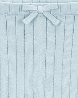 Baby Sweater Knit Pull-On Flare Pants - Blue