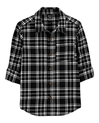 Kid Plaid Button-Down Shirt