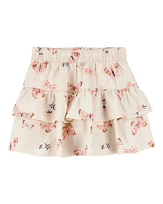 Toddler Floral Pull-On Ruffle Skort
