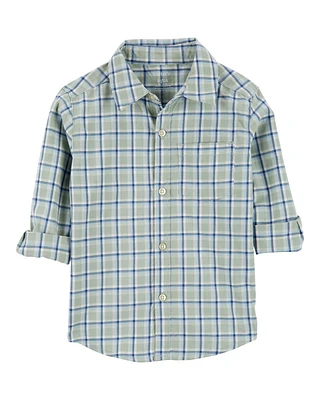 Toddler Plaid Button-Front Shirt