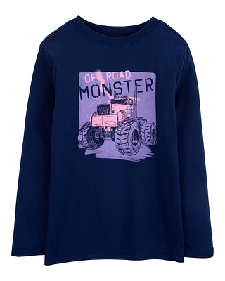 Kid Monster Truck Long-Sleeve Graphic Tee