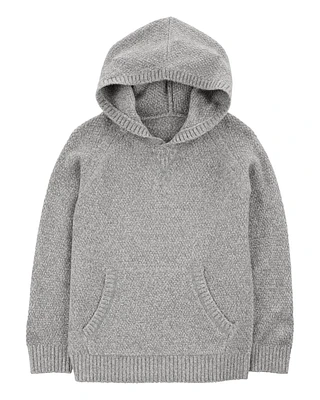 Kid Chunky Waffle Pullover Sweater - Gray