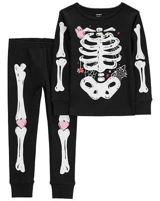 Baby 2-Piece Glow Halloween Skeleton 100% Cotton Pajamas