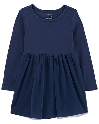 Baby Tutu Long-Sleeve Jersey Dress