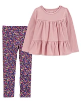 Toddler 2-Piece Ribbed Top & Leggings Set