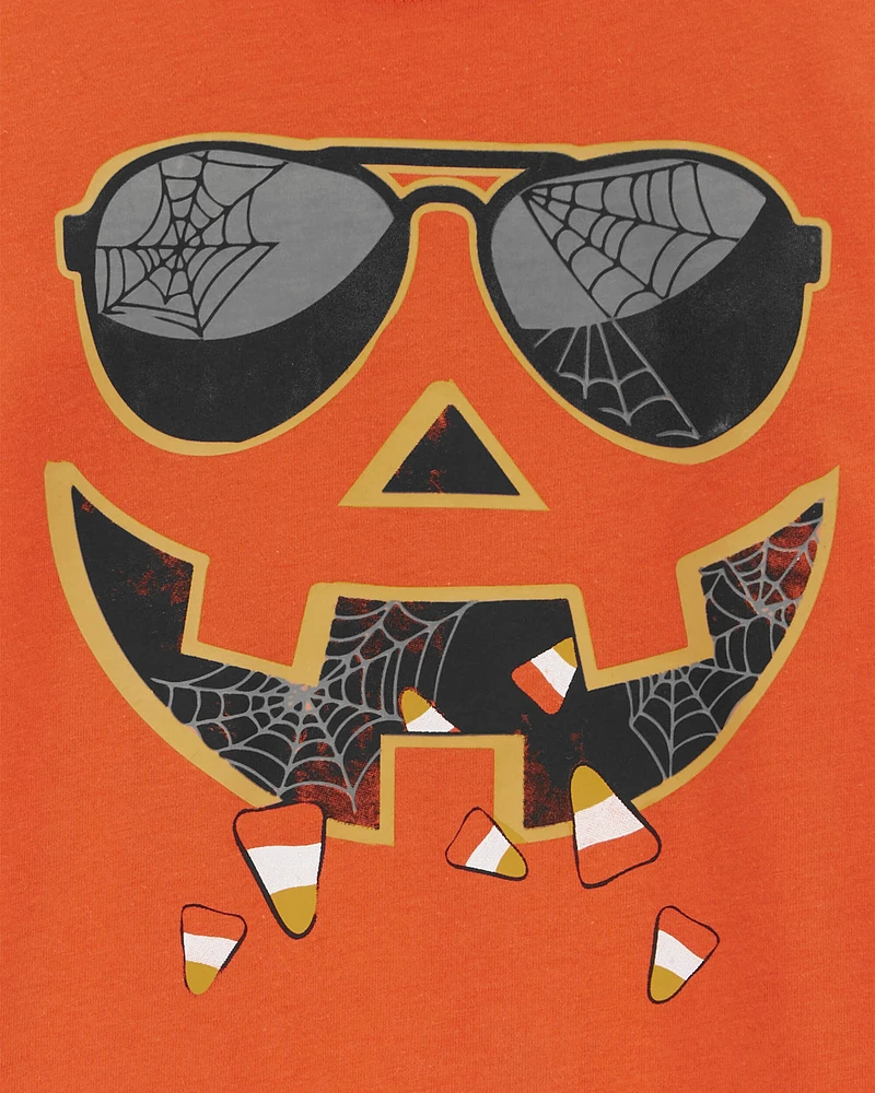 Baby Halloween Jack-O-Lantern Glow The Dark Graphic Tee