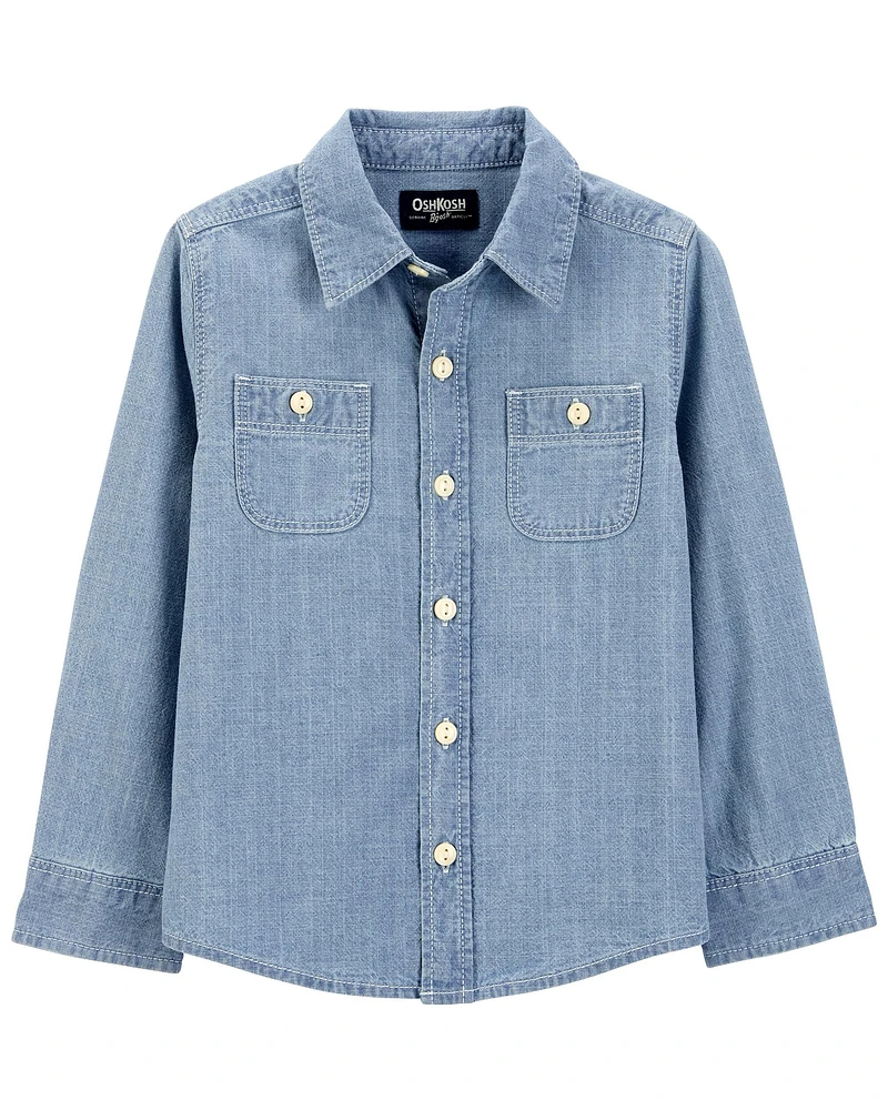 Toddler Button-Front Chambray Shirt