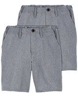 Kid -Pack Lightweight Uniform Shorts in Quick Dry Active Poplin