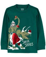 Toddler Christmas Dinosaur Graphic Tee