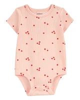 Baby 2-Piece Bodysuit & French Terry Short Set - Pink