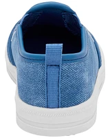 Toddler Quilted Chambray Pull-On Sneakers