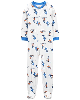 Kid 1-Piece Ski Fleece Footie Pajamas