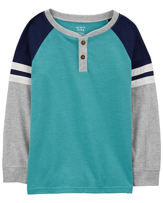 Kid Colorblock Henley Tee