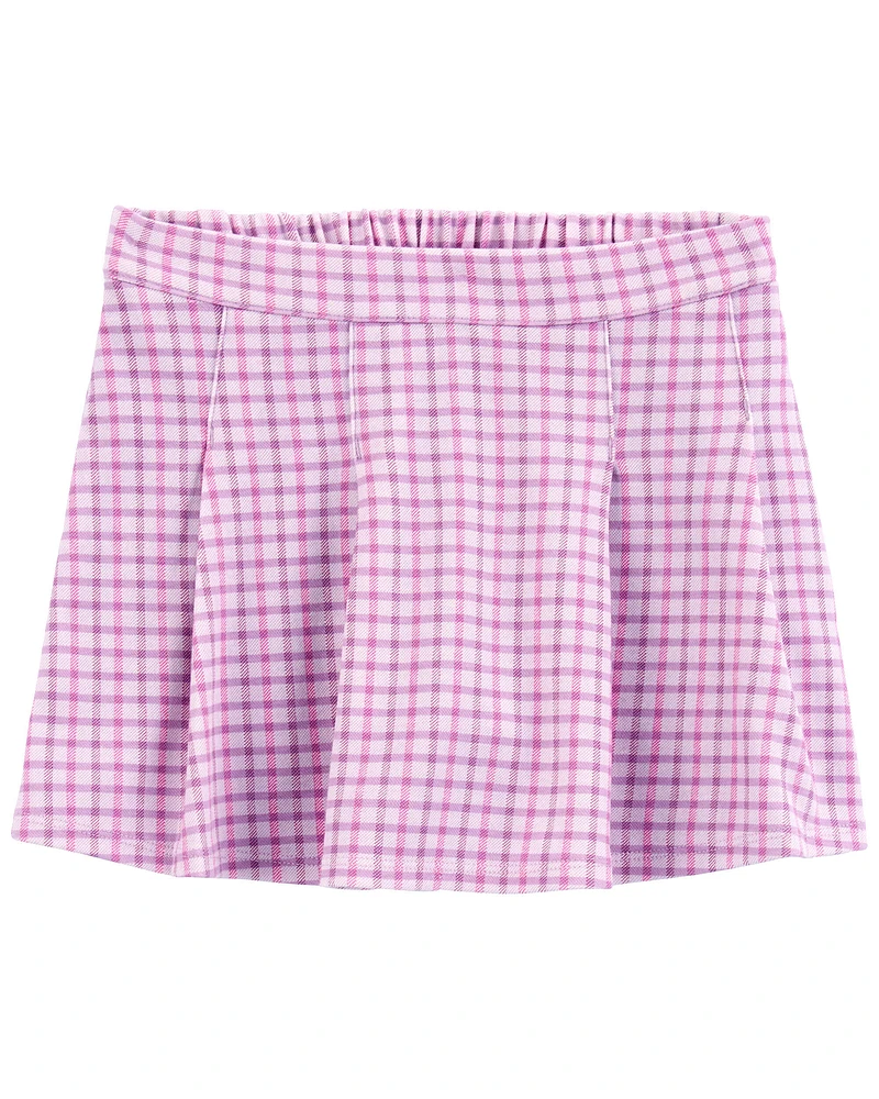 Kid Plaid Pleated Skort