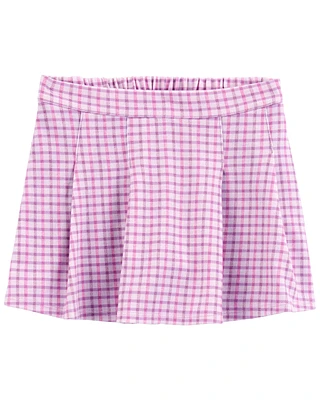 Kid Plaid Pleated Skort