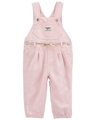 Baby Knit Denim Hickory Stripe Overalls