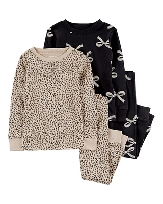 Toddler 2-Piece Leopard Print 100% Snug Fit Cotton Pajamas