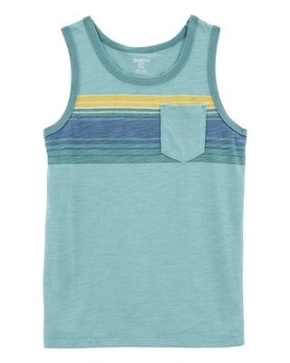 Kid Striped Front-Pocket Tank