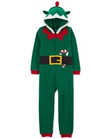 Kid 1-Piece Elf Fleece Costume Pajamas