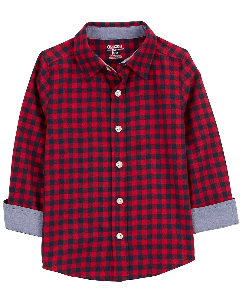 Toddler Plaid Button-Front Shirt