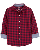 Toddler Plaid Button-Front Shirt