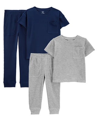 Toddler 4-Piece Loose Fit Pajamas