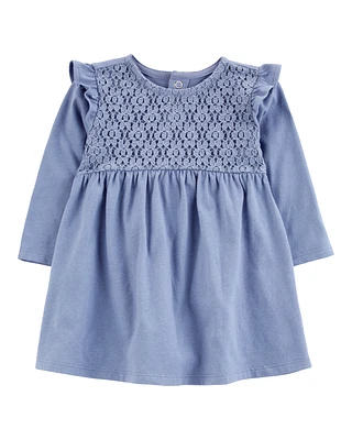 Baby Eyelet Chambray Dress