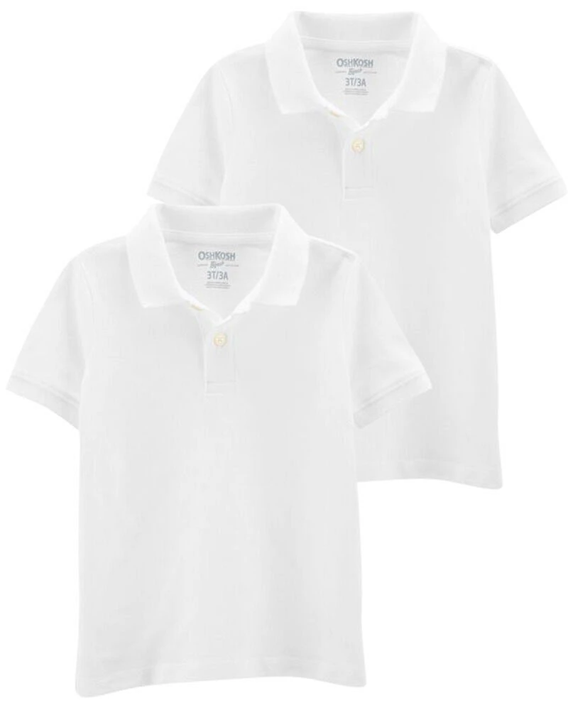 Toddler -Pack Pique Cotton Uniform Polos