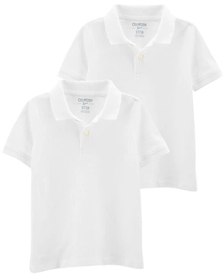 Toddler -Pack Pique Cotton Uniform Polos