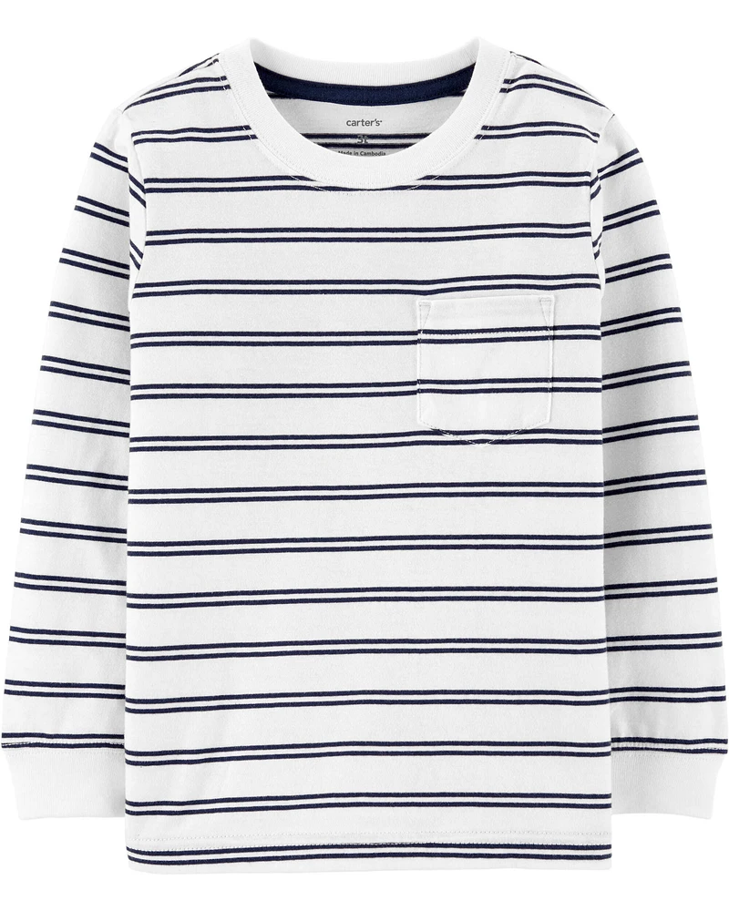 Kid Striped Pocket Jersey Tee