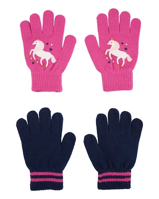 Kid 2-Pack Unicorn Gripper Gloves