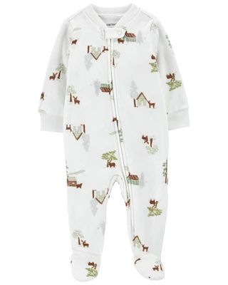 Baby Fleece Zip-Up Footie Sleep & Play Pajamas