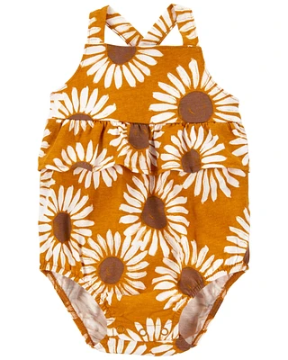 Baby Sunflower Bubble Romper