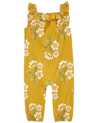 Baby Floral Cotton Jumpsuit