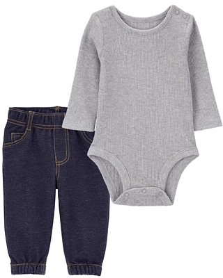 Baby 2-Piece Long-Sleeve Bodysuit & Pant Set