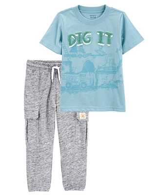 Baby 2-Piece Graphic Tee & Joggers Set