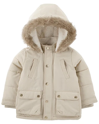 Toddler Faux Fur Hooded Parka