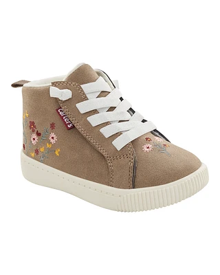 Kid Floral High Top Sneakers