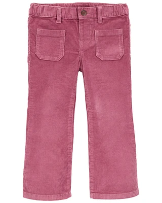 Baby Flared-Leg Corduroy Pants - Pink