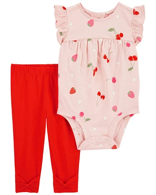 Baby 2-Piece Fruit Bodysuit Pant Set