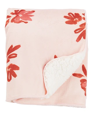 Baby Plush Floral Blanket