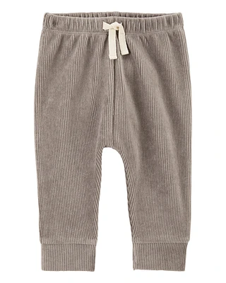 Baby Pull-On Ribbed Velour Pants