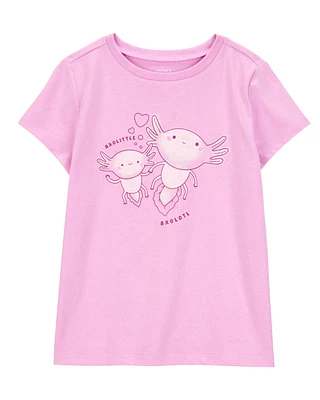 Kid Axolotl Short-Sleeve Graphic Tee - Pink