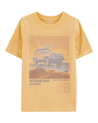 Kid Beach Graphic Tee - Yellow