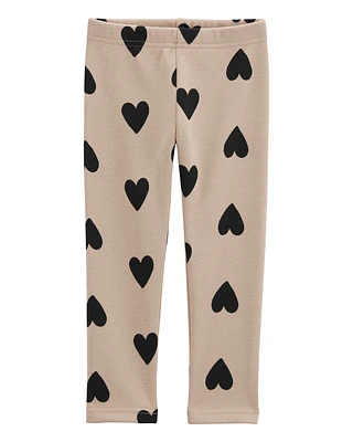 Toddler Heart Cozy Fleece Leggings