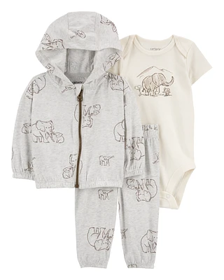 Baby 3-Piece Elephant Little Jacket Set