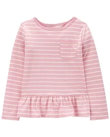 Kid 2-Pack Striped Peplum Tops