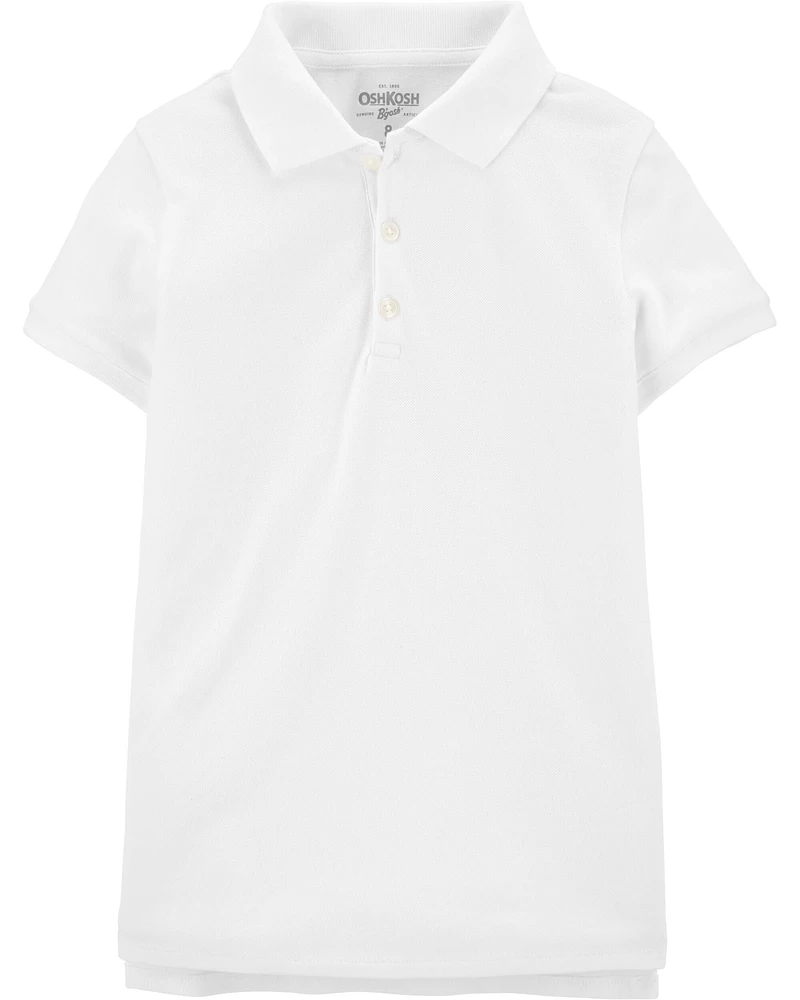 Kid Stretch Pique Cotton Uniform Polo